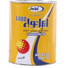 روغن موتور خودرو ایرانول 6000 ظرفیت 4 لیتر(W1040)